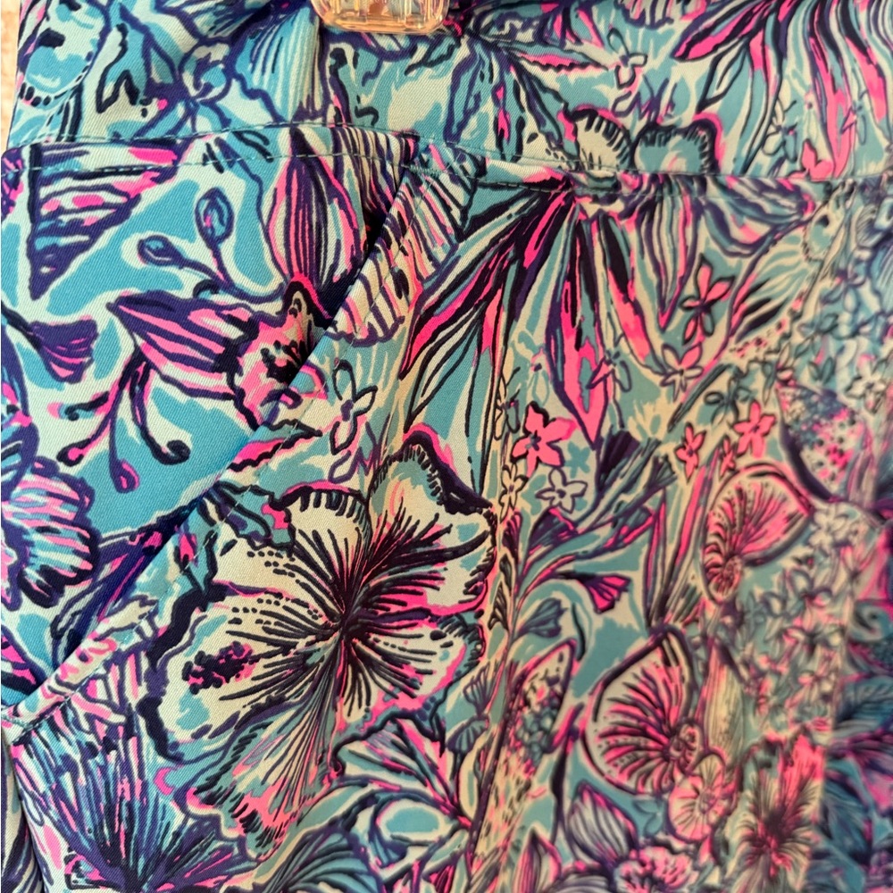 Lilly Pulitzer Luxletic Skort in Blue and Pink - Picture 5 of 10